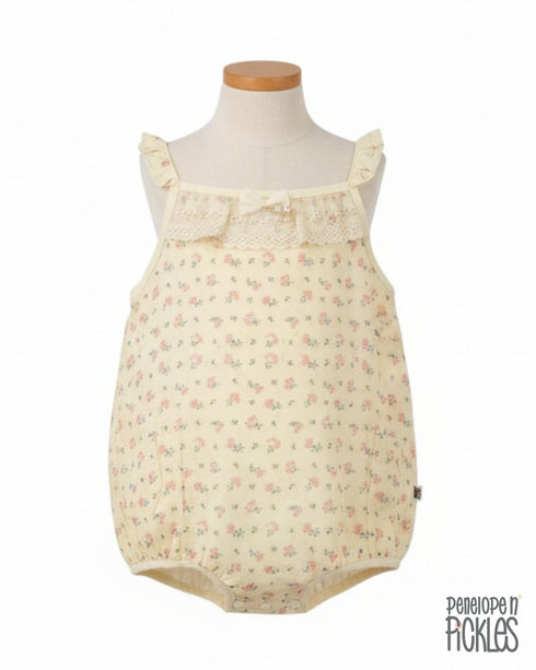 Sweet Whimsy: Gathered Strap Romper 73971